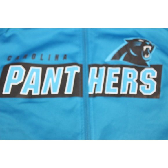 NFL Football Carolina Panthers Full Zip Jacket Medium Blue Majestic ThermaBase - Picture 4 of 9